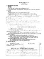 Giáo án Hóa học 11 bài 40: Ancol