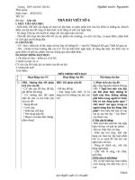 Giáo án Trả bài viết số 6 - lớp 11