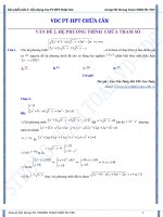 Vấn đề 2 hệ phương trình  chứa tham số 