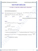 Vấn đề 4 phương trình  chứa tham số phần 1 