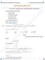 Chuyên đề vận dụng cao phương trình và hệ phương trình chứa căn