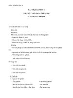 Giáo án Hóa học 11 bài 43: Thực hành tính chất hóa học của Etanol, Glixerol và Phenol