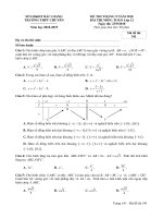 Đề thi tháng 9 năm 2018 môn toán 12 trường THPT chuyên bắc giang 