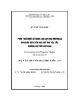 Phát triển một số năng lực dạy học Toán cho Giáo viên Tiểu học đáp ứng yêu cầu trường học mới Việt Nam