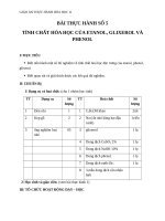 Giáo án Hóa học 11 bài 43: Thực hành tính chất hóa học của Etanol, Glixerol và Phenol