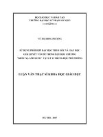 Sử dụng phối hợp dạy học theo góc và dạy học giải quyết vấn đề trong dạy học chương Khúc xạ ánh sáng vật lý 11 trung học phổ thông (Luận văn thạc sĩ)