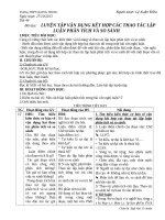 Giáo án Luyện tập kết hợp các thao tác lập luận
