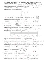 ĐỀ THI minh họa lớp 12.Năm 1617