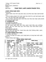 Giáo án Thao tác lập luận phân tích - lớp 11