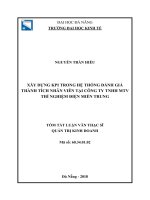 Xây dựng KPI trong hệ thống đánh giá thành tích nhân viên tại công ty TNHH MTV thí nghiệm điện miền trung (t) 