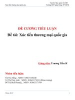 ĐỀ CƯƠNG TIỂU LUẬN KINH TẾ HỌC QUỐC TẾ  XÚC TIẾN THƯƠNG MẠI QUỐC TẾ