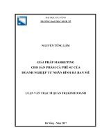 Giải pháp marketing cho sản phẩm cà phê 4c của doanh nghiệp tư nhân bình hà ban mê 