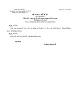 Đề thi giữa kỳ Nguyên lý tính toán động cơ đốt trong