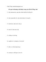 Các cụm từ thường găp trong đề thi Tiếng Anh