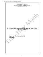 De cuong on tap THPTQG mon toan nam hoc 20172018 