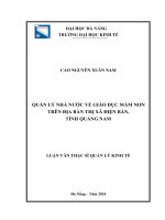 Quản lý nhà nước về giáo dục mầm non trên địa bàn thị xã điện bàn  tỉnh quảng nam 