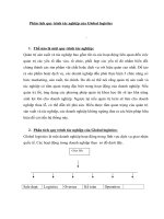 Phân tích quy trình tác nghiệp của global logistics 
