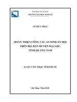 Hoàn thiện công tác an sinh xã hội trên địa bàn huyện đại lộc, tỉnh quảng nam  
