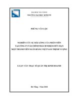 Nghiên cứu sự hài lòng của nhân viên tại công ty tài chính trách nhiệm hữu hạn một thành viên ngân hàng việt nam thịnh vượng 