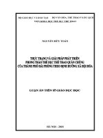 Thực trạng và giải pháp phát triển phong trào Thể dục thể thao quần chúng của thành phố Hải Phòng theo định hướng xã hội hóa