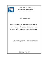 Truyền thông marketing cho điểm đến du lịch măng đen, tỉnh kon tum  hướng tiếp cận theo mô hình AISAS