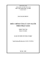 Điều chỉnh tâm lý con người theo Phật giáo (Luận án tiến sĩ)