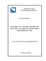 Tạo động lực làm việc cho đội ngũ công chức tại UBND quận liên chiểu, thành phố đà nẵng 