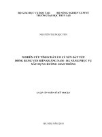 Nghiên cứu tính chất cơ lý nền đất yếu đồng bằng ven biển quảng nam   đà nẵng phục vụ xây dựng đường giao thông