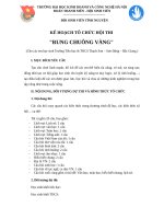 KẾ HOẠCH TỔ CHỨC RUNG CHUÔNG VÀNG