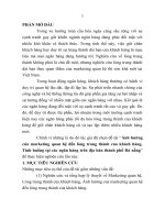 Ảnh hưởng của marketing quan hệ đến lòng trung thành của khách hàng  tình huống tại các ngân hàng trên địa bàn thành phố đà nẵng (tt)