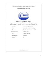 Tiểu luận môn học đấu thầu và quản lý hợp đồng (đề số 49)