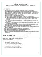 BT PHẦN VI SINH vật