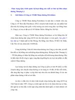 Thực trạng quy trình quản trị hoạt động sản xuất cơ bản tại kho nhựa đường thượng lý 