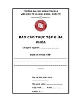Mẫu chi tiết bìa báo cáo thực tập giữa khóa (đúng chuẩn)