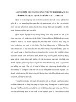 một số tiêu chí chất lượng phục vụ khách hàng đã và đang áp dụng tại ngân hàng  vietcombank