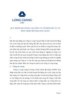 QUY TRÌNH MUA HÀNG tại CÔNG TY cổ PHẦN đầu tư và PHÁT TRIÊN đô THỊ LONG GIANG