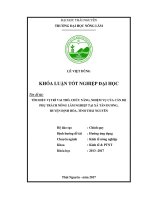Tìm hiểu vị trí vai trò, chức năng, nhiệm vụ của cán bộ phụ trách nông lâm nghiệp tại xã Tân Dương, huyện Định Hóa, tỉnh Thái Nguyên (Khóa luận tốt nghiệp)