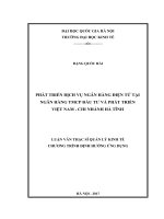 Phát triển dịch vụ ngân hàng điện tử tại ngân hàng TMCP đầu tư và phát triển việt nam – chi nhánh hà tĩnh 