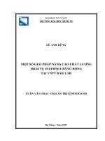 Một số giải pháp nâng cao chất lượng dịch vụ internet băng rộng tại VNPT đắk lắk 
