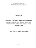 Nghiên cứu đánh giá nhận thức về biến đổi khí hậu của học sinh trường trung học phổ thông mai thúc loan, huyện lộc hà, tỉnh hà tĩnh 
