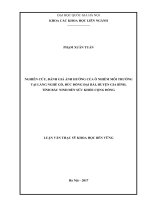 Nghiên cứu, đánh giá ảnh hưởng của ô nhiễm môi trường tại làng nghề gò, đúc đồng đại bái, huyện gia bình, tỉnh bắc ninh đến sức khỏe cộng đồng 