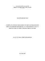 Nghiên cứu đánh giá hoạt động xây dựng kế hoạch hành động ứng phó biến đổi khí hậu của thành phố đà nẵng và khuyến nghị cần thiết cho hoạt động cập nhật 