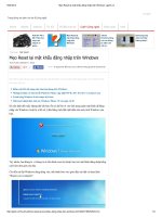 Mẹo reset lại mật khẩu đăng nhập trên windows   genk