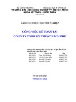 BÁO CÁO THỰC TẬP TỐT NGHIỆP  CÔNG VIỆC KẾ TOÁN TẠI CÔNG TY TNHH KỸ THUẬT BÁCH PHÚ