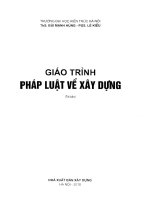 Giáo trình pháp luật về xây dựng (NXB xây dựng 2010)   bùi mạnh hùng, 177 trang 