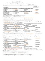 Kiem tra mot tiet lan 1 CHƯƠNG TRÌNH LỚP 10  MỚI