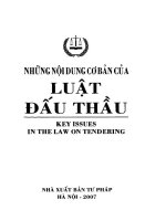 Những nội dung cơ bản của luật đấu thầu (NXB tư pháp 2007)   nhiều tác giả, 232 trang 