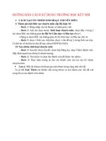 HƯỚNG DẪN CÁCH SỬ DỤNG TRƯỜNG HỌC KẾT NỐI