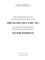 Điều Tra Biến Động Dân Số Và Kế Hoạch Hóa Gia Đình Thời Điểm 1-4-2007 (NXB Hà Nội 2008) - Cục Tống Kê, 239 Trang