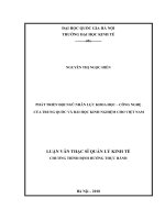 Phát triển đội ngũ nhân lực khoa học – công nghệ của trung quốc và bài học kinh nghiệm cho việt nam 